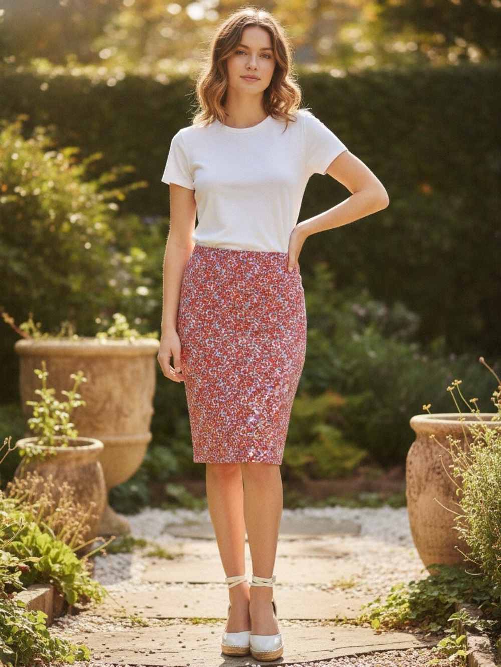 OF EARTH & SALT the Kristina Skirt in "Poppy" colorway
Size Small